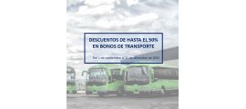 DESCUENTOS DE HASTA EL 50% EN BONOS DE TRANSPORTE